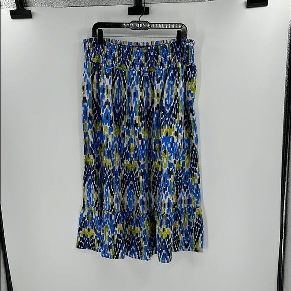Nic + Zoe Diamond Dash Midi Skirt - Blue Multi - XXL - New with tags - Picture 1 of 7